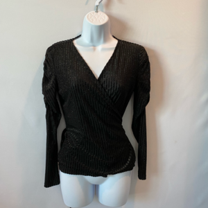 Paris Atelier & Other Stories Black & Gold Crossover Blouse